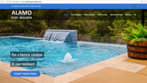 Alamo Pool Builders Website Design San Antonio